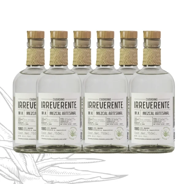 Mezcal Artesanal Irreverente 750ml 6 Pack